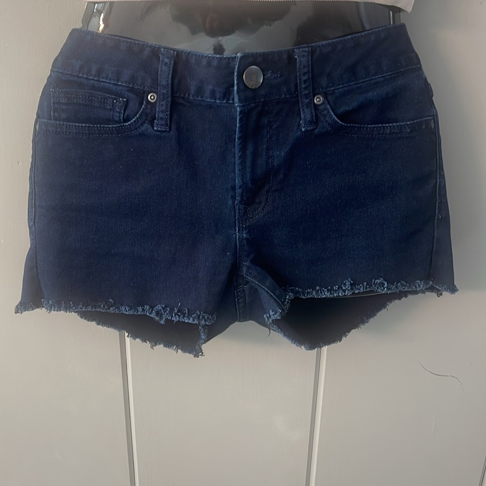 GAP Jean Shorts Dark Denim Cut Off Western Cowgirl Boho Festival Grunge Petite